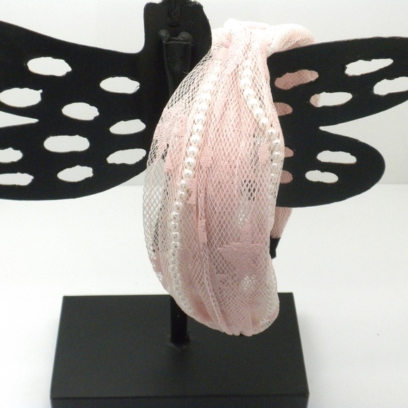 Handmade Pearl Pink Dainty  Headband - Picture 3 of 3